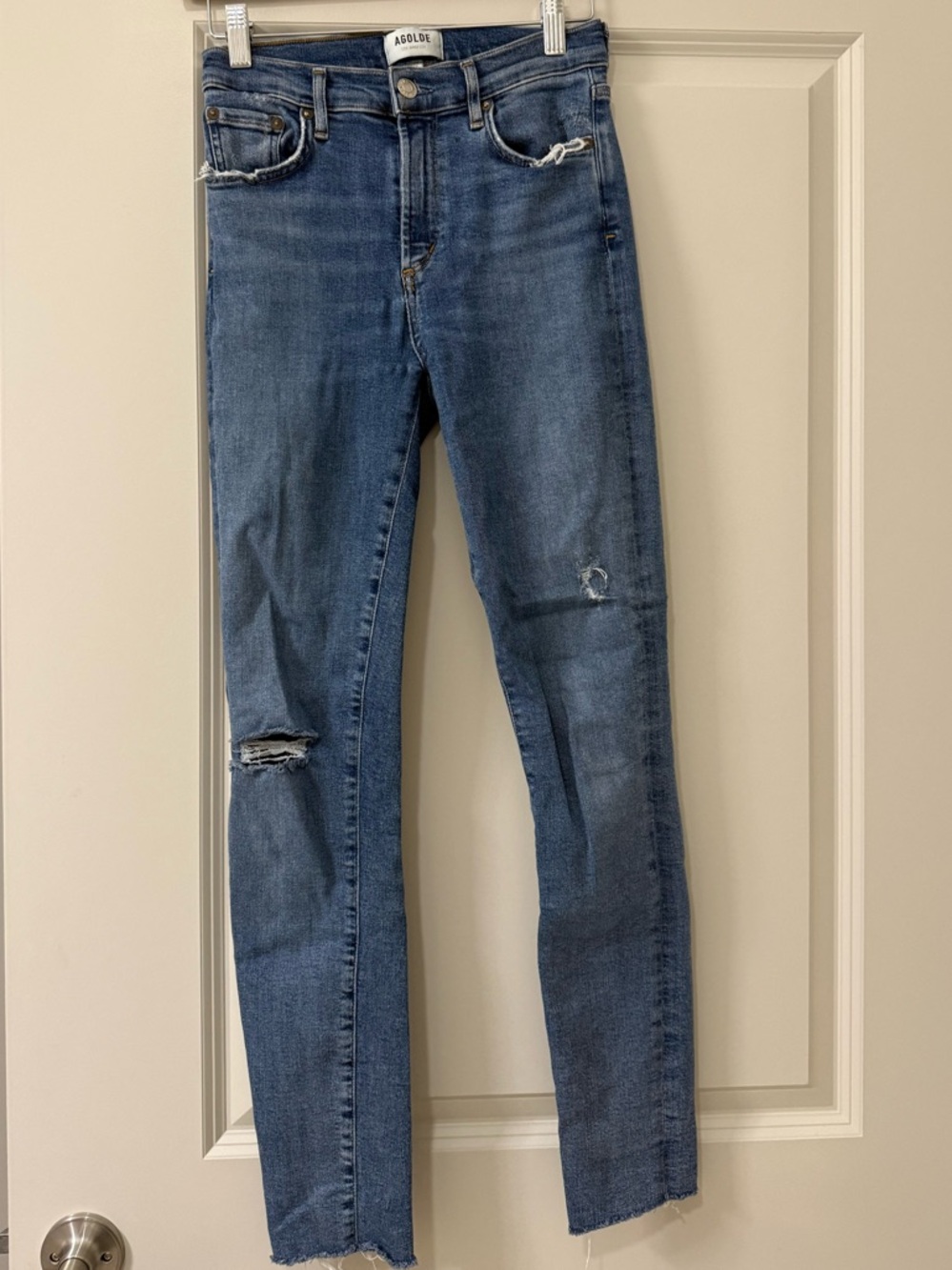 Agolde Classic Light Blue Denim Jeans